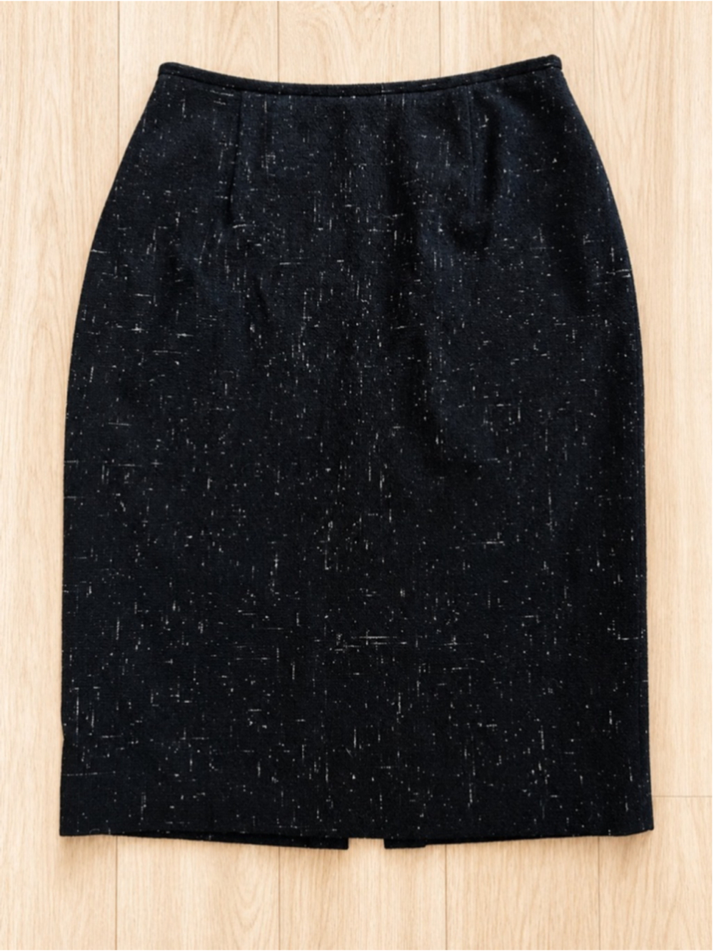 Lafayette 148 New York Black Textured Pencil Skirt Size 6 Made in NYC